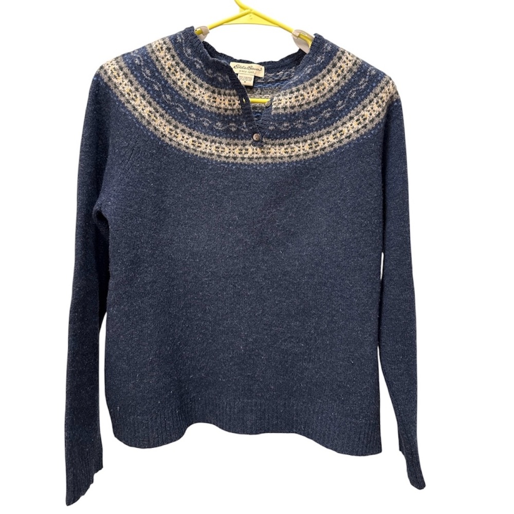 Eddie Bauer 100% Lambswool Women's Crew Neck Sweater